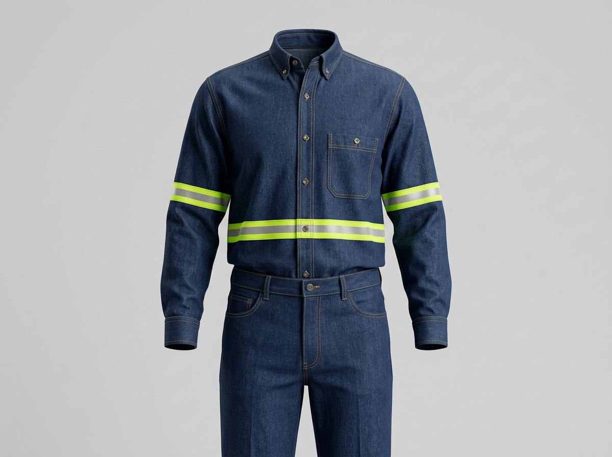 Uniforme de mezclilla industrial 5